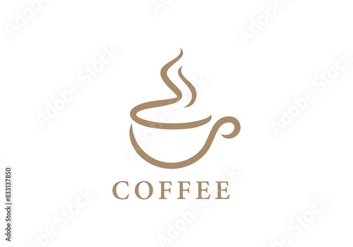 simple coffee cup logo icon design