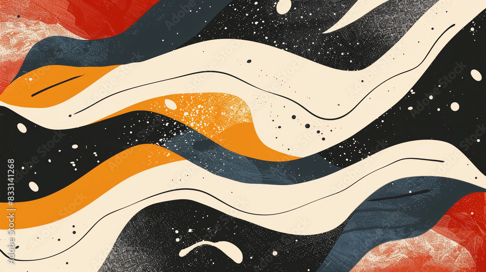 Obraz premium abstract background, colored spots, messy and stripes, simple flat design