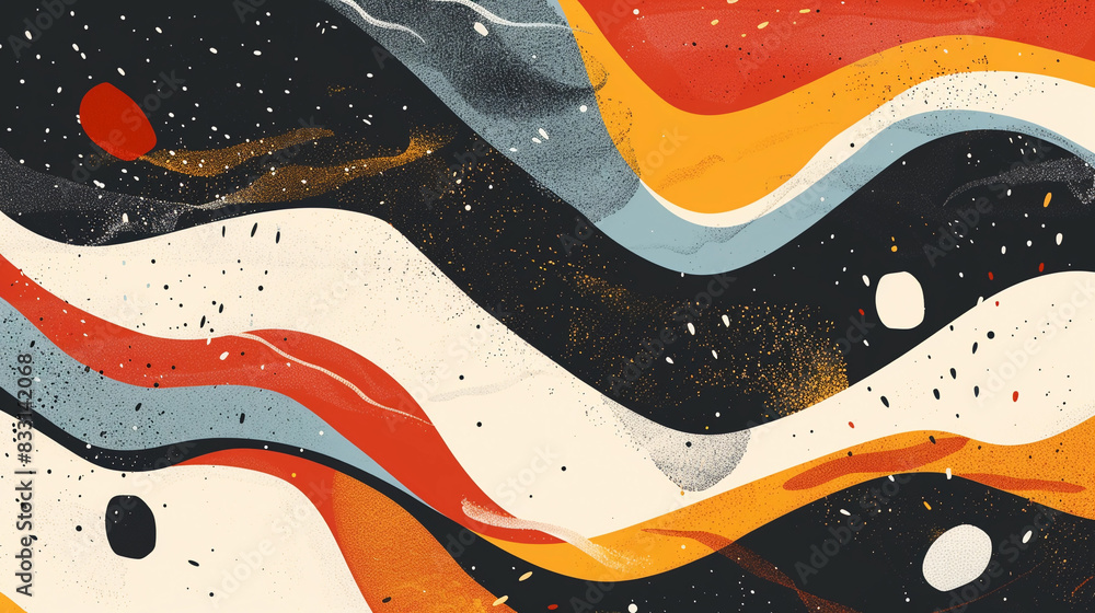 Obraz premium abstract background, colored spots, messy and stripes, simple flat design