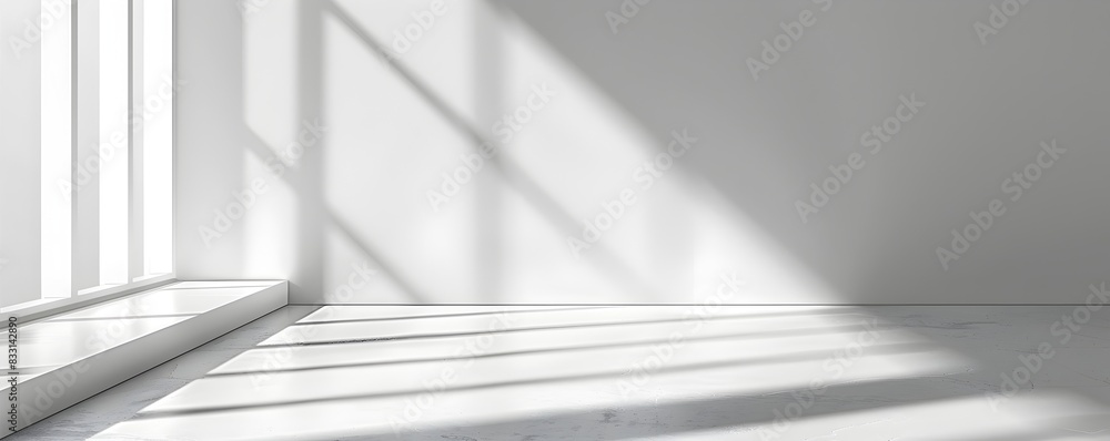 Fototapeta premium Minimalistic White Matte Backdrop for Product Presentation and Minimalist Design Concept