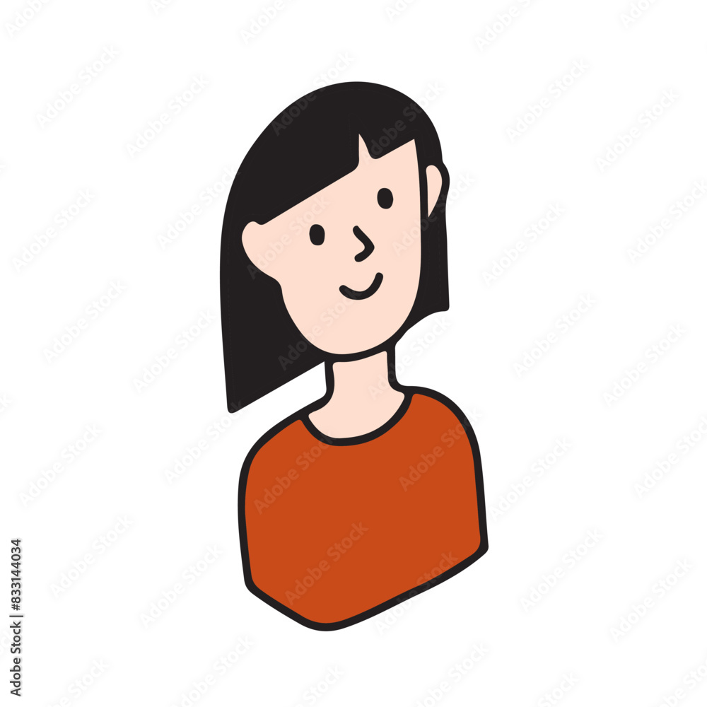 女性のイラストアイコン 女性のイラストアイコン