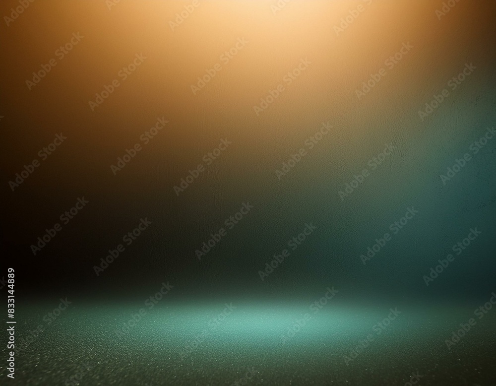 Obraz premium Grainy Glow: Teal and Black Background with Bright Light