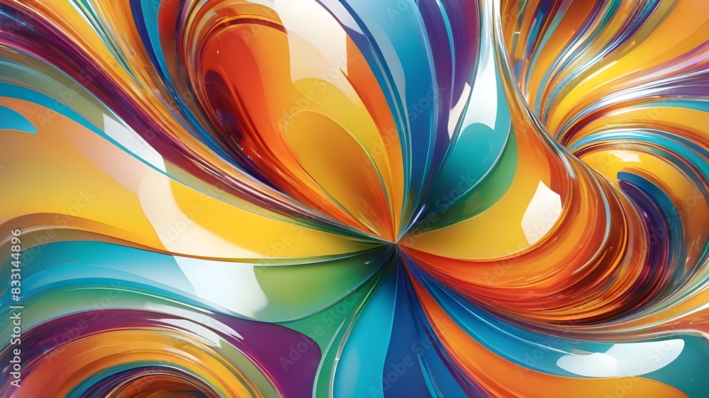 Abstract glass shape on white background, 3d render Abstract glass shape on white background, 3d render