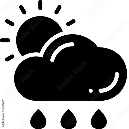 cloudy rain solid icon