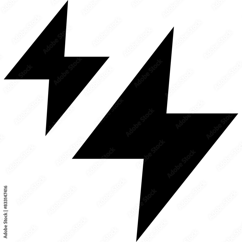 thunder solid icon thunder solid icon