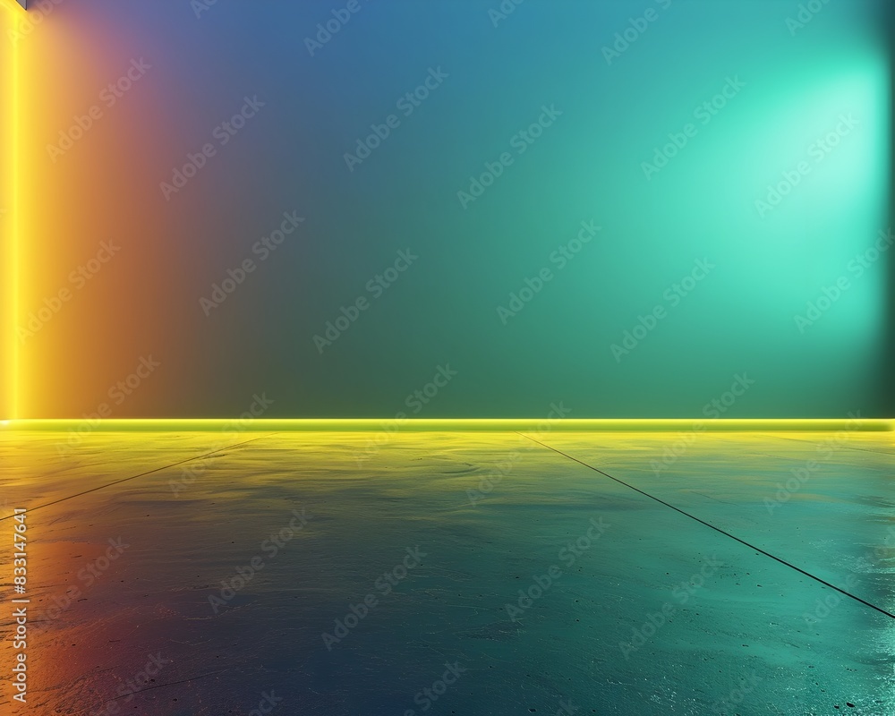 Obraz premium Smooth Neon Gradient Backdrop for Tech Accessories and Product Concept Display