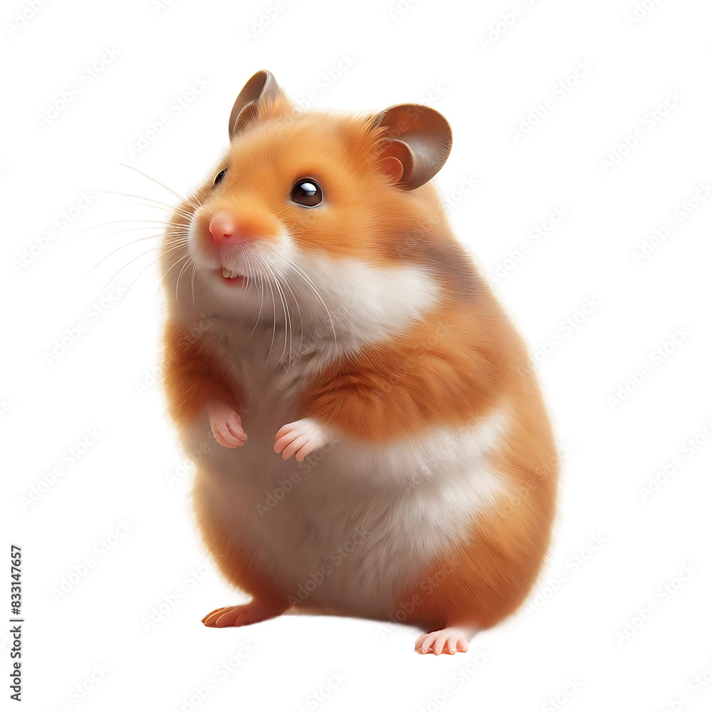 Hamster Isolated on Transparent or White Background
Hamster Isolated on Transparent or White Background