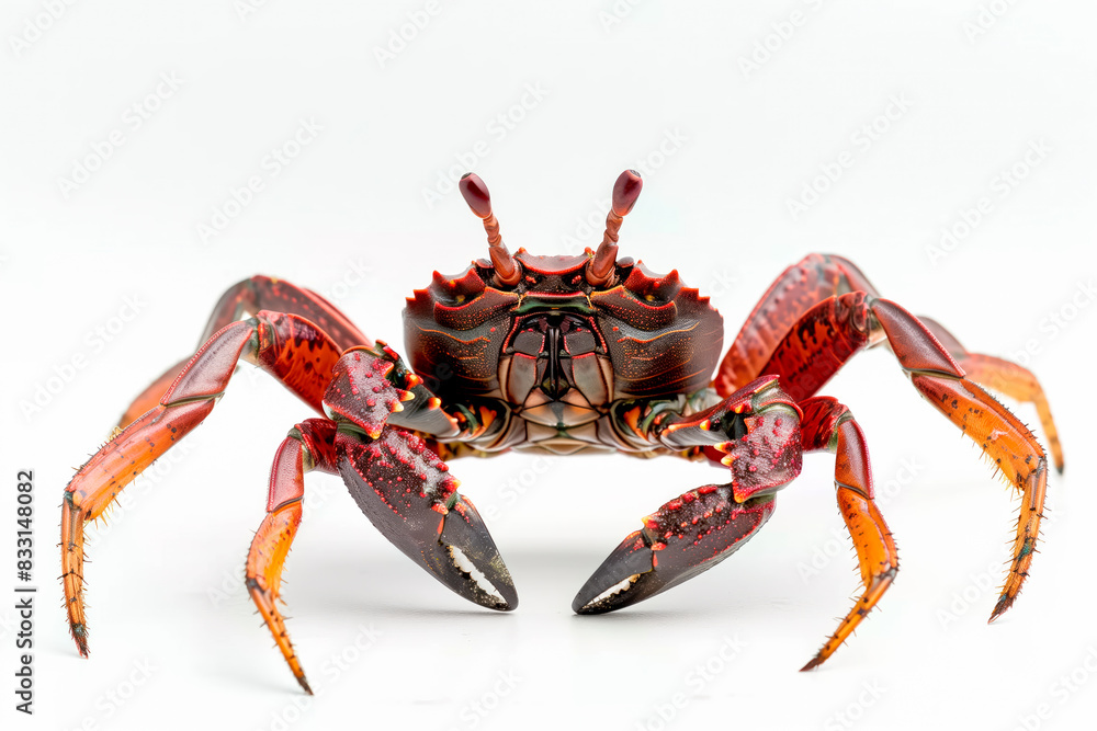 Red Rock Crab isolated on white background Red Rock Crab isolated on white background