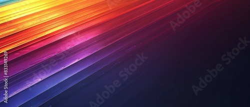 Simple Pride month banner with linear rainbow stripes and minimal text area