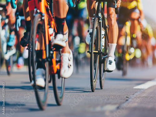 Radrennen auf der Strasse  - Radrennfahrer photo