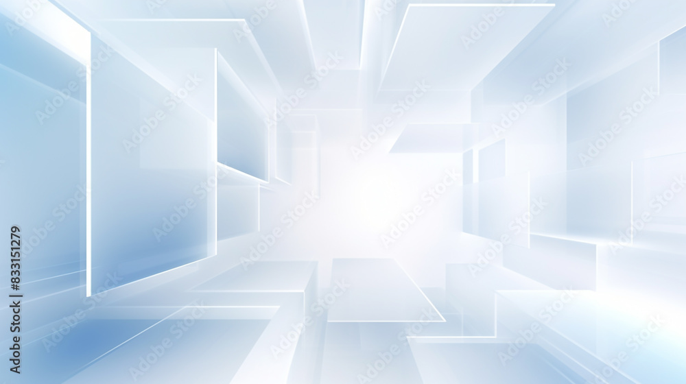 Fototapeta premium abstract technology communication concept vector background. 3D Light White Background. 3D Abstract Modern Background. 