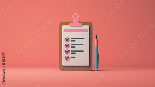 Terms and Conditions A document with a checklist, representing terms and conditions for using a service or product photo
