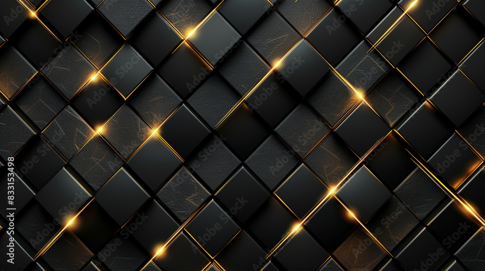 3d square Luxury abstract background with golden lines on dark, modern black backdrop concept. Dark deep black dynamic abstract background with golden diagonal lines. 3d square Luxury abstract background with golden lines on dark, modern black backdrop concept. Dark deep black dynamic abstract background with golden diagonal lines.