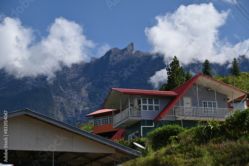 Kundasang, Malaysia - May 28 2024: Aerial View of the Sosodikon Hill Kundasang Sabah