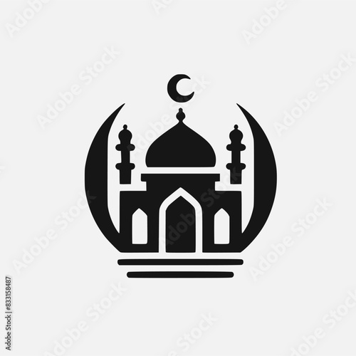 mosque vector isolated on background