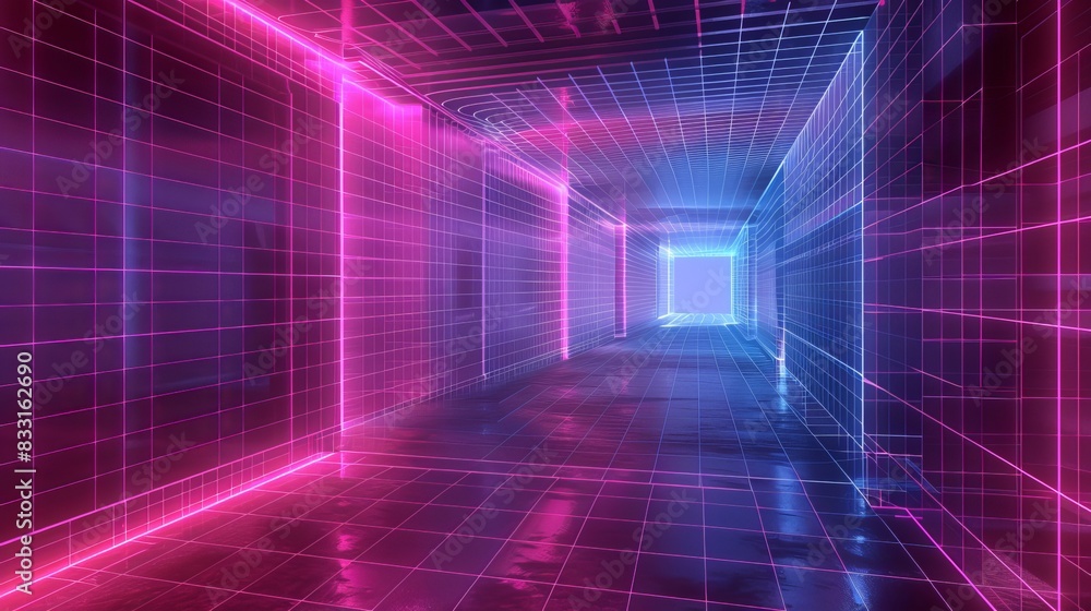 Fototapeta premium Neon graphic background