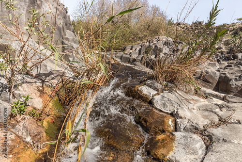 The Zavitan  stream flows into the Yehudia National Natural Park in northern Israel photo