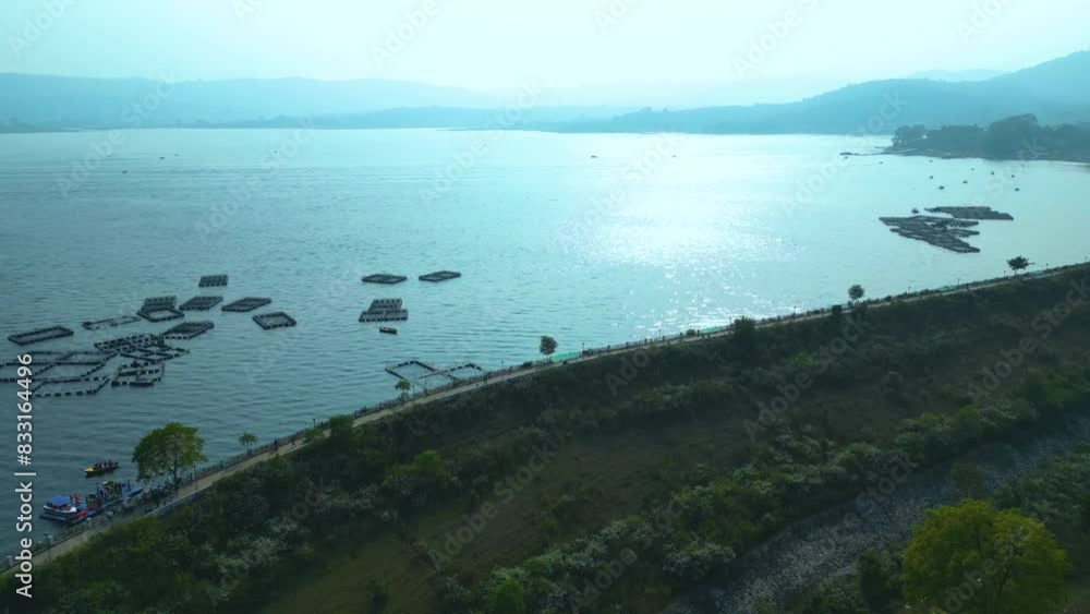 Patratu Dam Tourist Place and Water Sports Activities Aerial view. Patratu Dam Tourist Place and Water Sports Activities Aerial view.