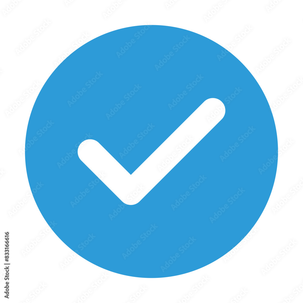 Blue tick social media verified account icon. approved profile sign. tick in blue circle. vector illustration on transparent background. Blue tick social media verified account icon. approved profile sign. tick in blue circle. vector illustration on transparent background.