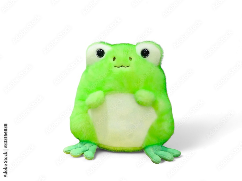 Stuffed frog on white background Stuffed frog on white background