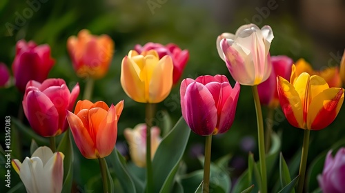 tulip flowers the beauty of spring season