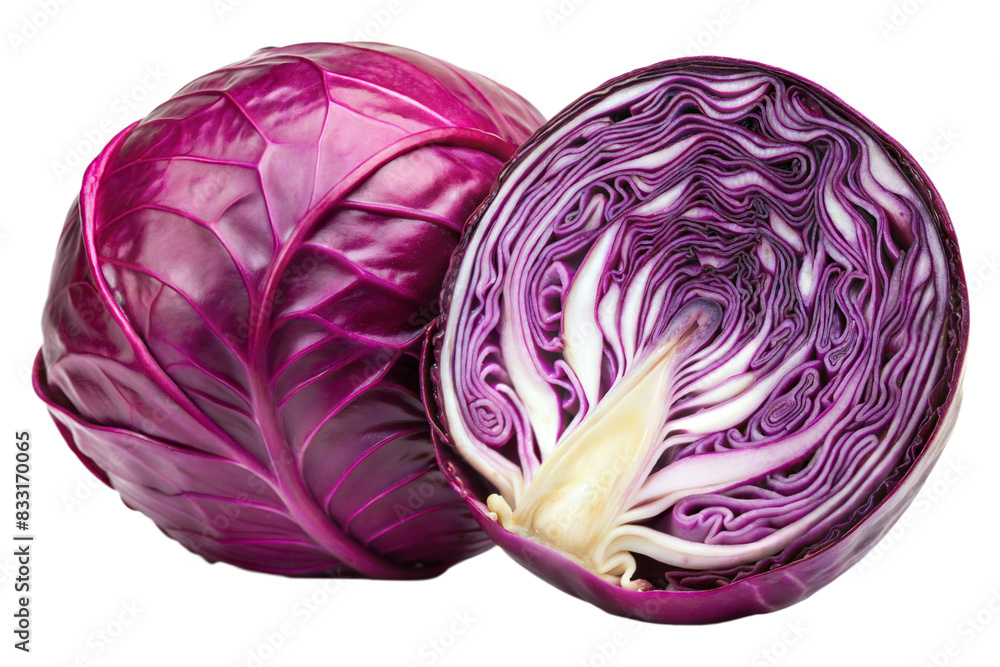 Whole Red Cabbage and Red Cabbage Slice Cut-Out
Whole Red Cabbage and Red Cabbage Slice Cut-Out