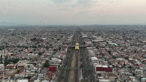 Ecatepec from a drone, streets, avenues, and lifestyle in Latin America, a suburb of CDMX photo