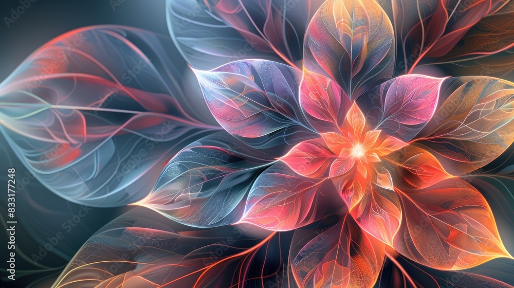 Fototapeta premium Blossom A radiant, symbolizing life's boundless energy with vibrant hues.