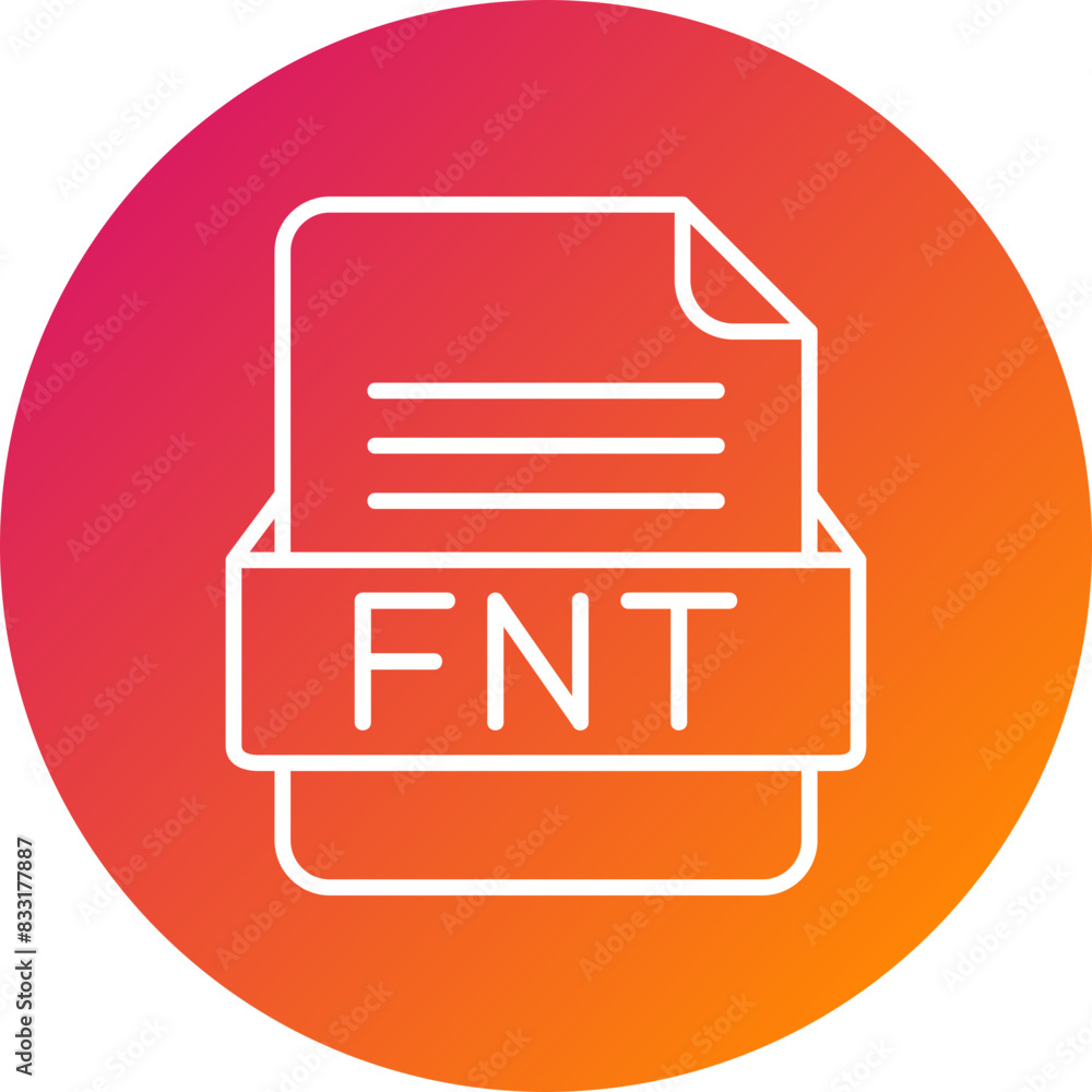FNT File Format Vector Icon Design FNT File Format Vector Icon Design