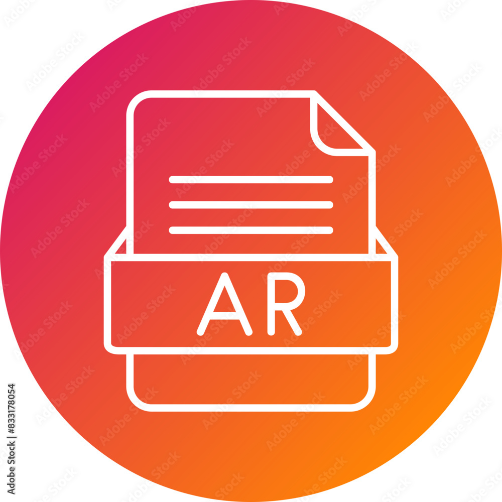 AR File Format Vector Icon Design AR File Format Vector Icon Design