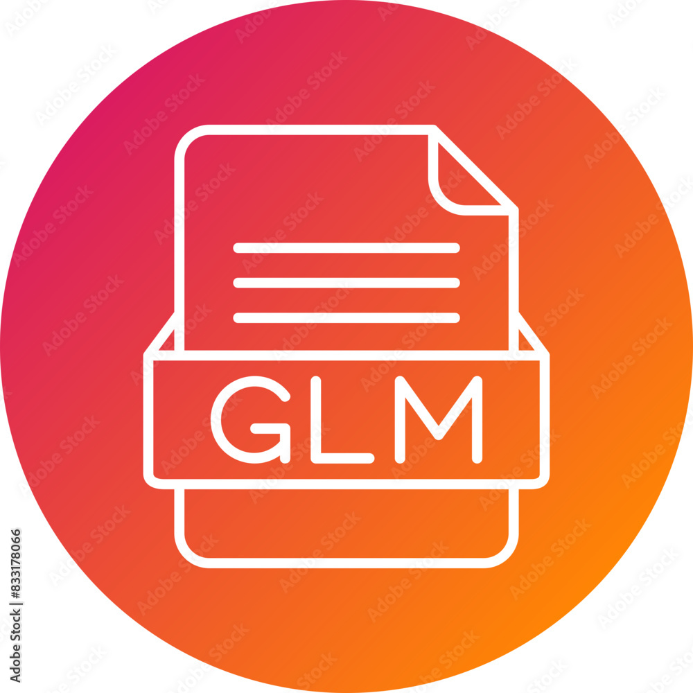 GLM File Format Vector Icon Design GLM File Format Vector Icon Design