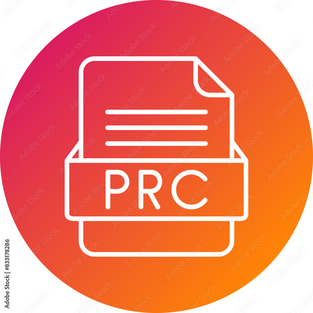 PRC File Format Vector Icon Design PRC File Format Vector Icon Design