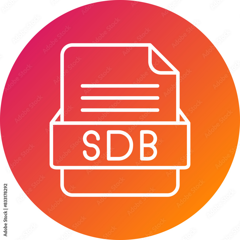 SDB File Format Vector Icon Design SDB File Format Vector Icon Design