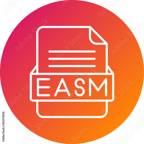 EASM File Format Vector Icon Design