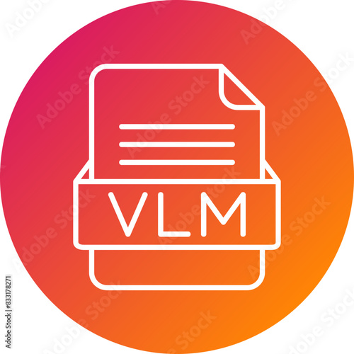 VLM File Format Vector Icon Design