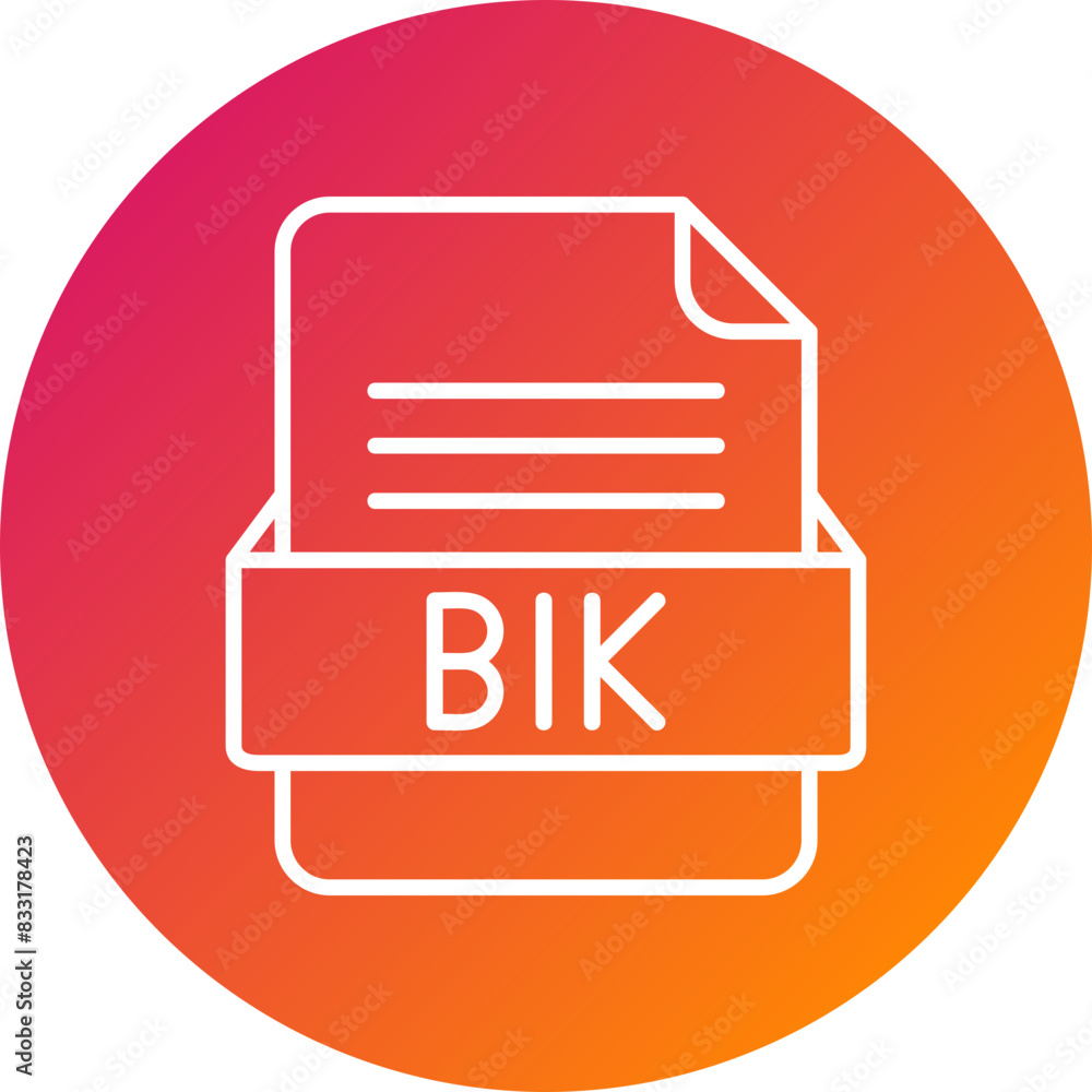 BIK File Format Vector Icon Design BIK File Format Vector Icon Design