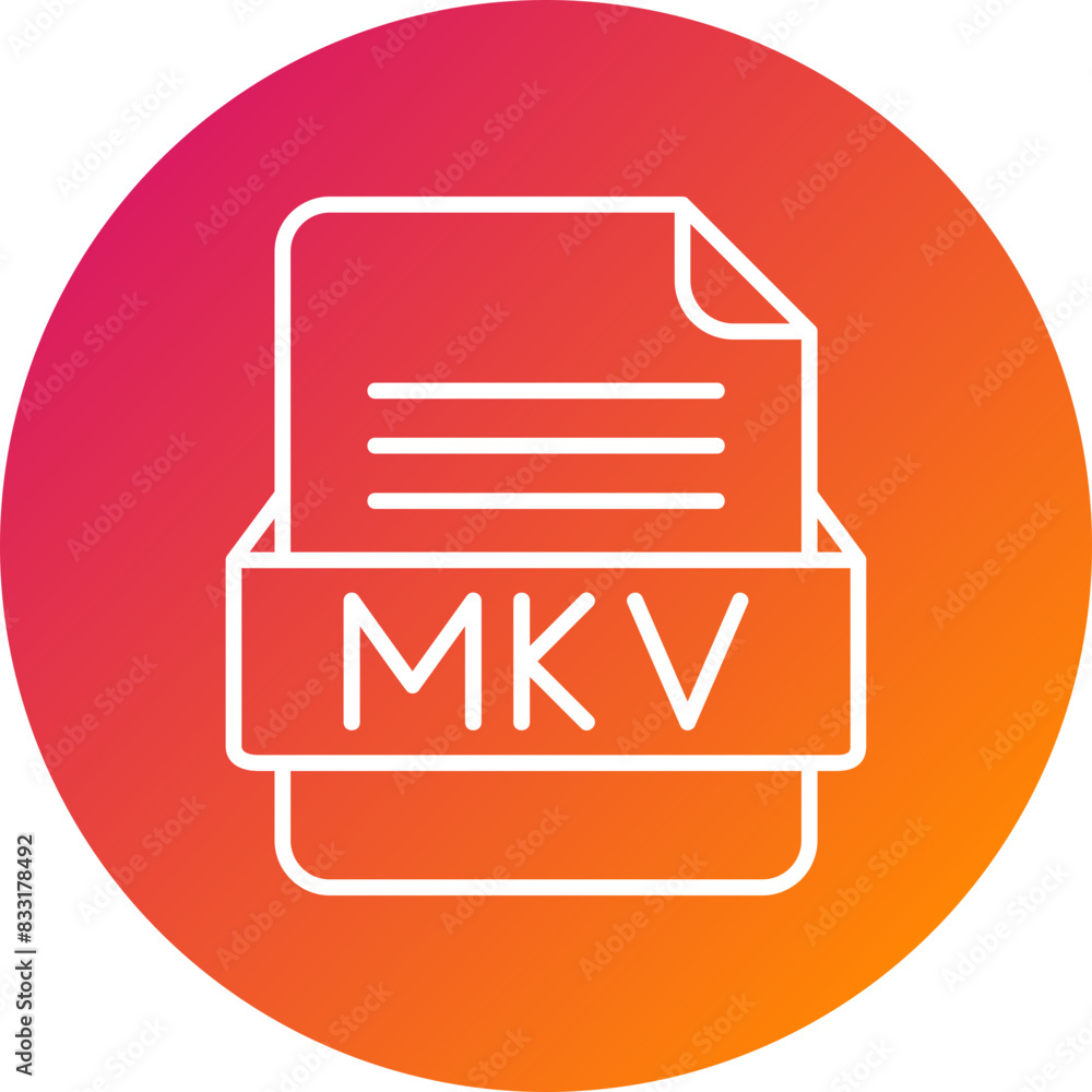 MKV File Format Vector Icon Design MKV File Format Vector Icon Design