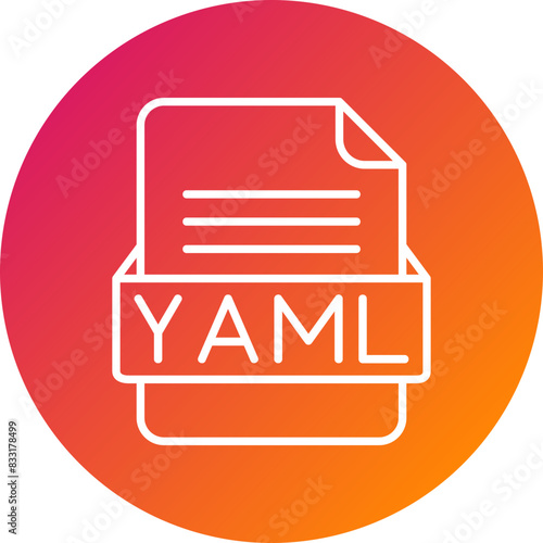 YAML File Format Vector Icon Design
