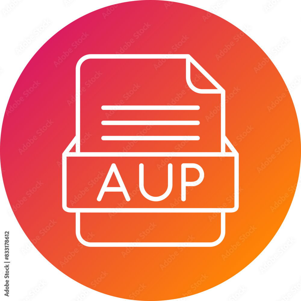 AUP File Format Vector Icon Design AUP File Format Vector Icon Design
