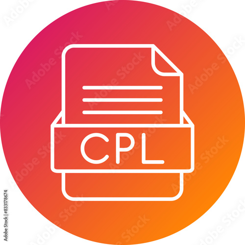 CPL File Format Vector Icon Design