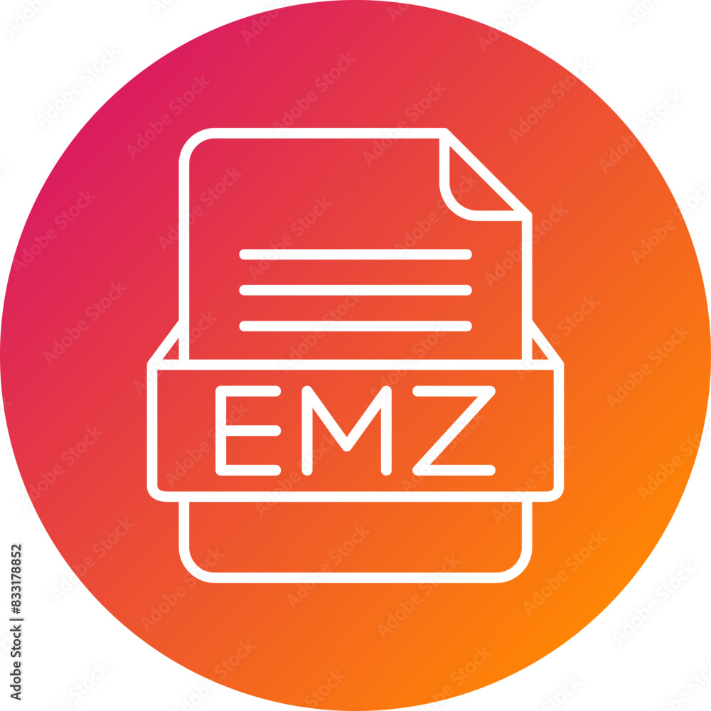 EMZ File Format Vector Icon Design EMZ File Format Vector Icon Design