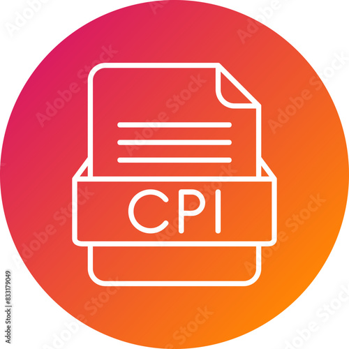 CPI File Format Vector Icon Design