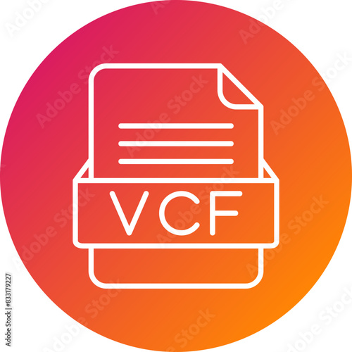 VCF File Format Vector Icon Design photo