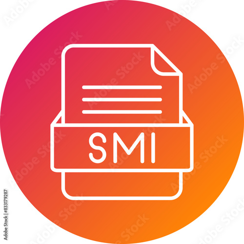 SMI File Format Vector Icon Design