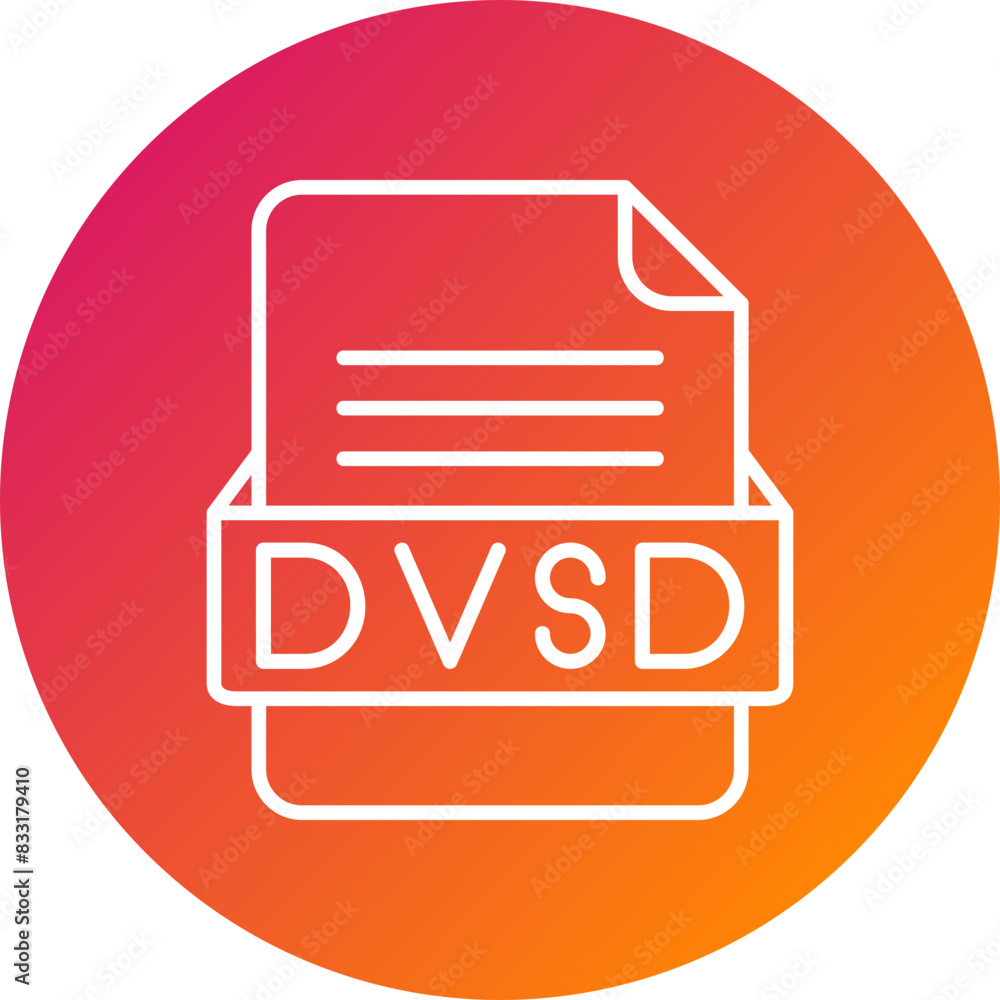 DVSD File Format Vector Icon Design DVSD File Format Vector Icon Design