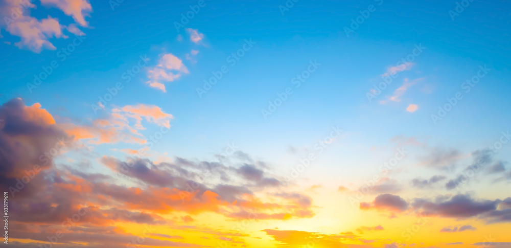 Sunset Sky on the beach with Twilight in the Evening as the colors of Sunset Horizon scene Sunset Sky on the beach with Twilight in the Evening as the colors of Sunset Horizon scene