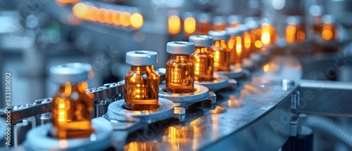 Pharmaceutical production with advanced technology, modern healthcare, stateoftheart medical vials