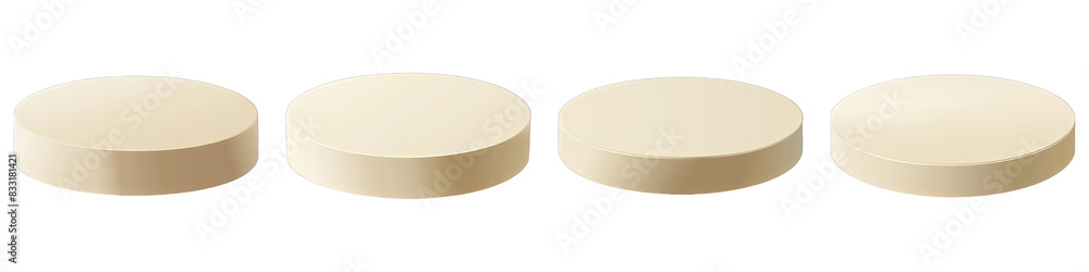 Set of Ivory Podium isolated on transparent png background collection set . Generative ai Set of Ivory Podium isolated on transparent png background collection set . Generative ai