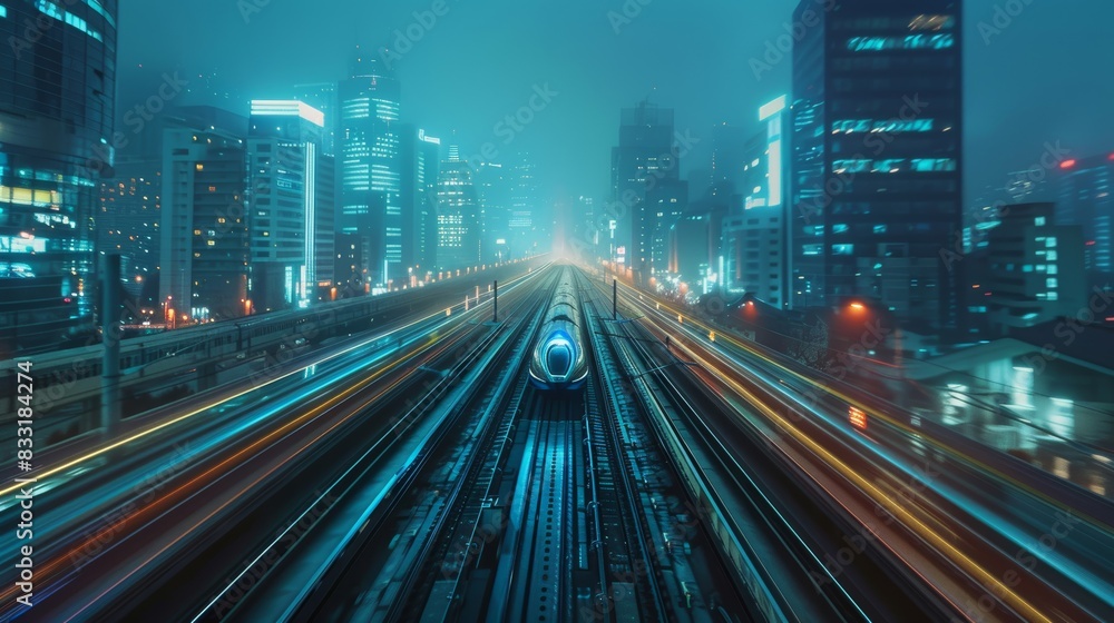 Fototapeta premium Highspeed train network interface