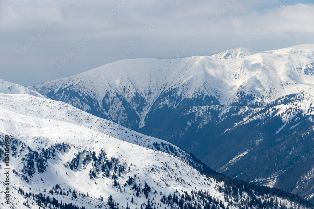 Winter mountain landscape in the Polish Tatra Mountains. Winter mountain landscape in the Polish Tatra Mountains.